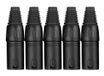 Pronomic XMPLUG Black XLR Stekker male - 5er Pack, Uitvoering: 3-polig