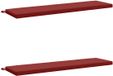 vidaXL Coussins de banc SOEST 2 pièces 100% Polyester Vin rouge 140 x 40 x 5 cm