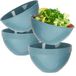 Merkloos / Sans marque 12-delige kommenset - herbruikbaar plastic servies - kom voor soep, fruit of snacks - buitenservies voor barbecuefeestjes en kamperen (12 x - blauw)