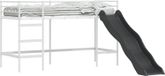 Lit mezzanine enfant avec toboggan Blanc et Anthracite 90 x 190 cm