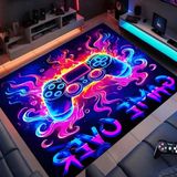 Tapis de sol en flanelle sans marque - Tapis de jeu - Décoration de chambre - Dos antidérapant - 100 x 120 cm - Bleu Violet
