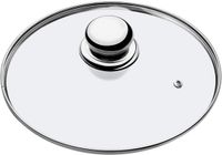 KADAX Glazen Deksel met Stalen Handgreep, Hittebestendig, Universeel, Vaatwasserbestendig (20 cm)