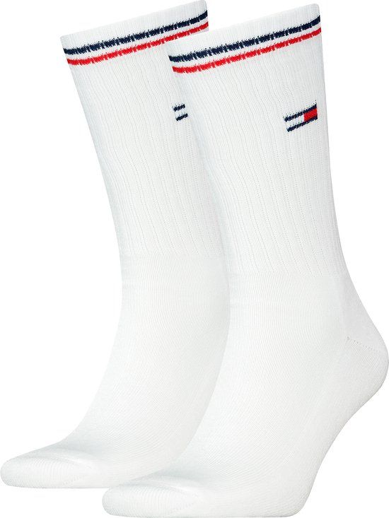 Tommy Hilfiger Lifestyle Crew Sokken/lange tennissokken voor dames en heren, set van 2
