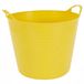 Excellent Houseware Flexibele kuip / emmer - geel - 27 liter - kunststof - 42 x 35 cm