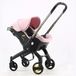 Corvance B.V. Poussette 4-en-1 - Landau - Poussette - Pliable - Poussette de voyage légère - Siège réglable - Pare-soleil - Rose