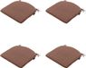 Merkloos Panama - Zitkussen - Set van 4 - Bruin - Katoen - 46x48 cm
