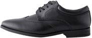 Next Jongens Leren schoolschoenen met veters Zwart