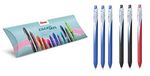 Pentel BL437 Energel Slim Roller Set 6 stuks (3 stuks blauw; 2 stuks zwart; 1 stuk rood)