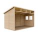 Timbela M340+M340G - Houten tuinhuis - 7,94 m² - 416x216xH249 cm - met vloer en zonder zijwand (totaal 3 wanden)