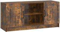 vidaXL TV-kast Gerookt eiken 102 x 34,5 x 47 cm Bewerkt hout