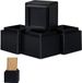 Relaxdays meubelverhoger set van 4 - 10 x 11,5 x 11,5 cm - zwart
