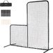 VEVOR L-type Honkbal voor Slagkooi, 84" x 38" x 84" Veiligheidsparaplu voor Honkbal en Softbal, Draagbaar Slagnet met Draagtas en Grondpalen, Pitchingnet om Werpers te Beschermen, Zwart