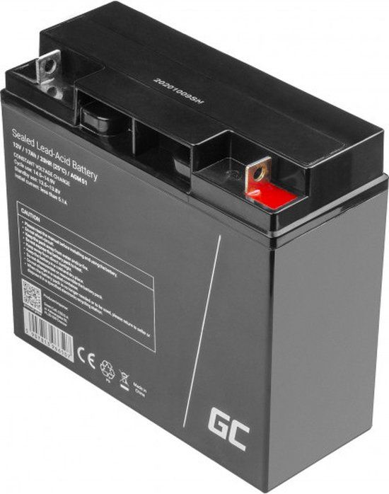 GREEN CELL Onderhoudsvrije VRLA AGM 12V 17Ah Gel Batterij Startaccu Vervangende Batterij Loodaccu voor Kindervoertuig Batterij voor Alarmsystemen Kinderauto Noodverlichting