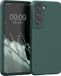 kwmobile telefoonhoesje geschikt voor Samsung Galaxy S22 - Hoesje met siliconen coating - Smartphone case in mosgroen