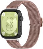 By Qubix Qubix Elastische nylon band - Oudroze - Geschikt voor Huawei Watch Fit 5 / 4 / 3