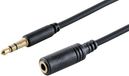 1aTTack.de 1x 1,5m - Zwarte AUX-audioverlengkabel 3,5 mm TRS-kabel met vergulde connectoren - Voor hoofdtelefoons, luidsprekers en andere audioapparaten
