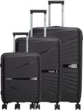 Beagles Travel Kofferset - 3-delig - Hardschalig - TSA-slot - Expandable - Zwenkwielen - Reisset - Zwart
