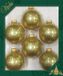 Krebs Kerstballen - 8 stuks - Goud Sparkle - 7 cm - Glas