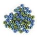 Rayher 1442000 glazen wiel met grote gaten, opak, groen, blauwe tinten, ø 8,7 mm, doos