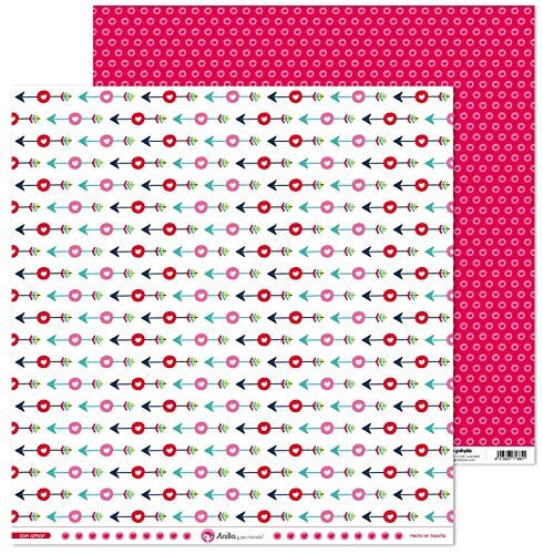 Anita y su mundo 37018860 Confezione da 5 Cartoline Scrapbooking, Stampate Double Face, Fiocchi di Natale e Foglie Natalizie, 30,5 x 30,5 cm, Collezione Natale Magica