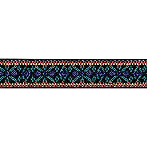 Prym Multi Lila Bloem Ontwerp Gedessineerd Kleur Elastiek 25 mm, 7 meter lang, Polyester