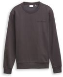Tom Tailor - Sweatshirt met logo-print - Maat L - Tarmac Grey