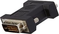 PremiumCord DVI naar VGA-adapter, DVI-I (24 + 5) mannelijk naar VGA-aansluiting (15-pins), vernikkeld, kleur: zwart, kpdva-1