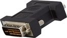 PremiumCord DVI naar VGA-adapter, DVI-I (24 + 5) mannelijk naar VGA-aansluiting (15-pins), vernikkeld, kleur: zwart, kpdva-1