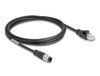 DeLOCK 80851 M12 naar RJ45 Netwerkkabel, Cat5e S/FTP, 2m, Zwart