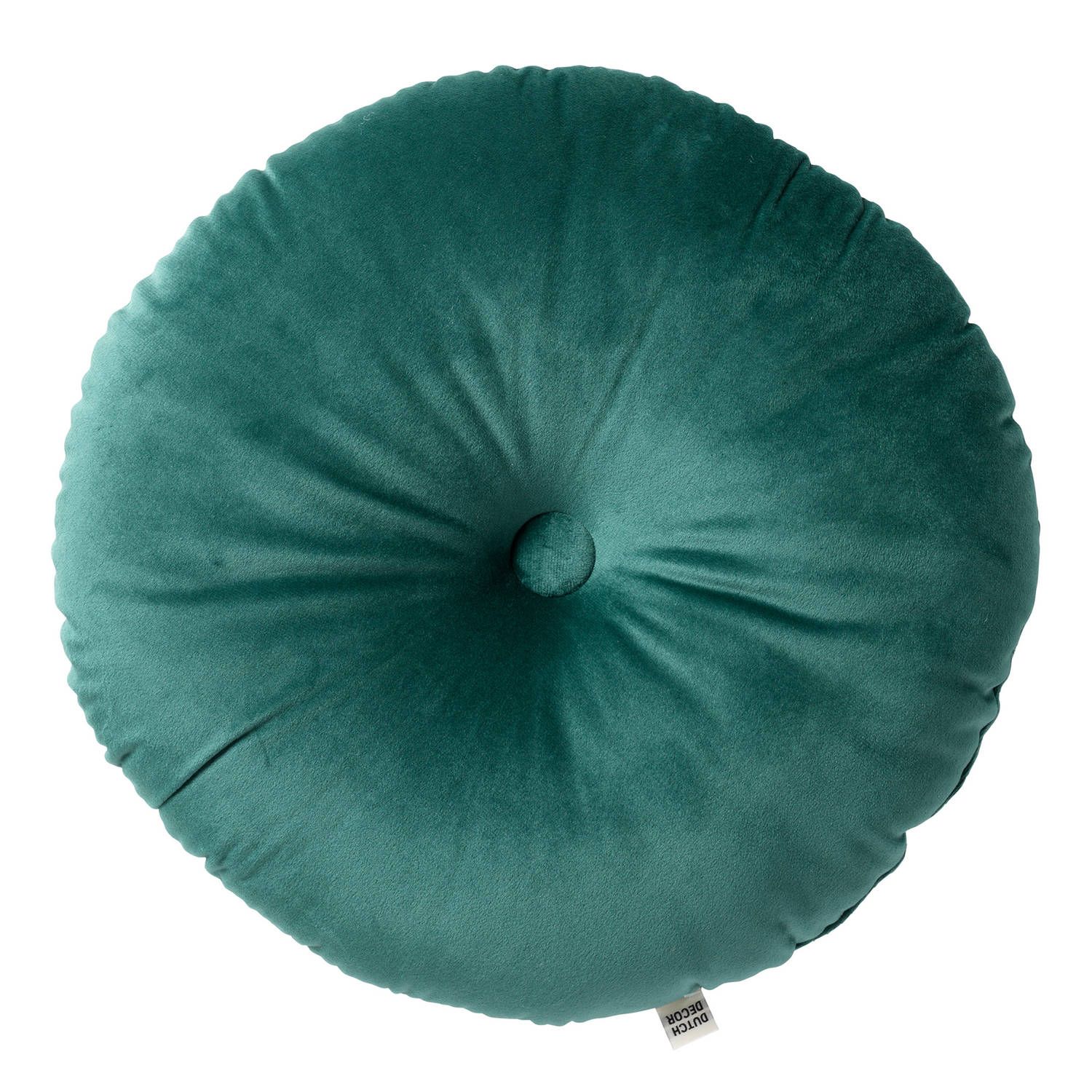 Dutch Decor Olly Sierkussen Rond Velvet 40 cm - Sagebrush Green - Groen