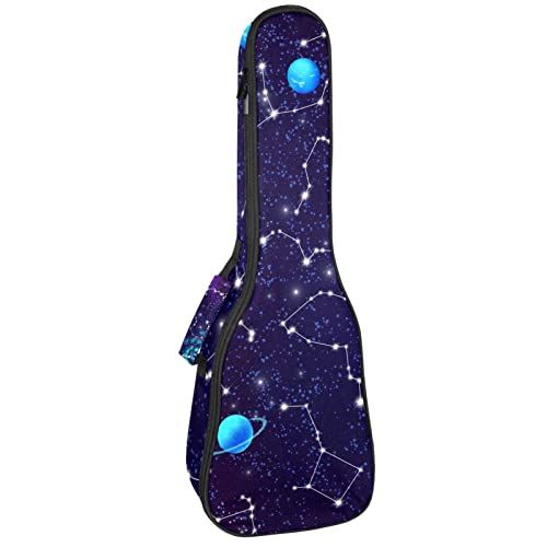 Mersov Tenor Ukulele Gigbag Waterdichte Ukelele Case Gewatteerde Rugzak, Nachthemel