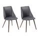 39F FURNITURE DREAM Set van 2 eetkamerstoelen Mid Century, grote stoelen met accenten van zacht fluweel rugleuning, metalen poten voor keuken, woonkamer, stof, groen, 52,5 x 49,5 x 83 cm