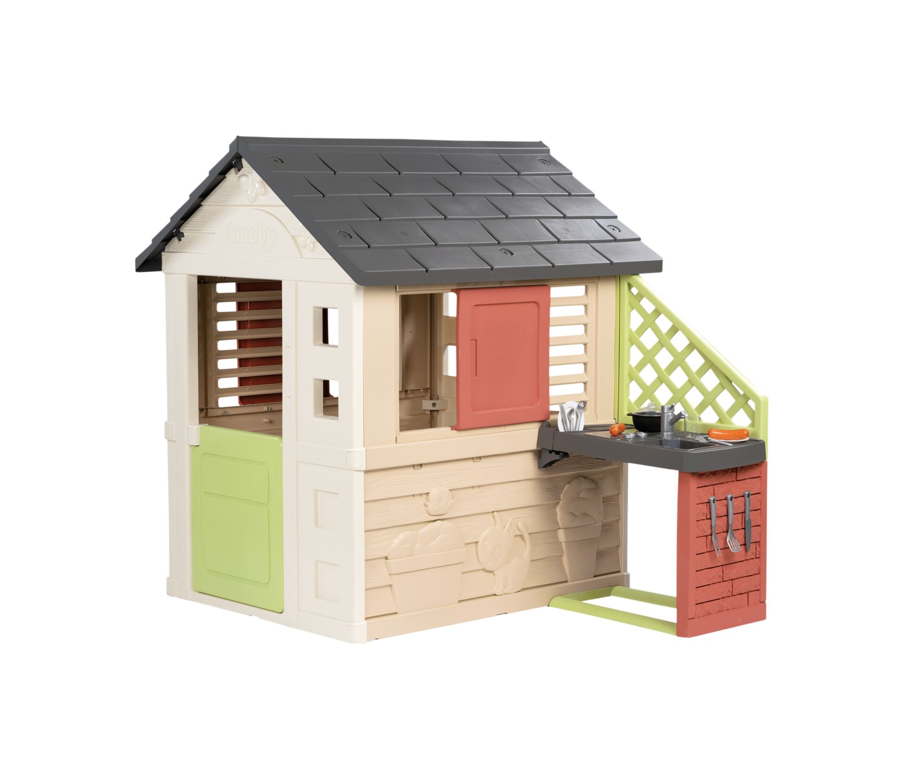 Smoby Life - Nature Playhouse met keuken - Speelhuis - Accessoires - Vanaf 2 jaar.