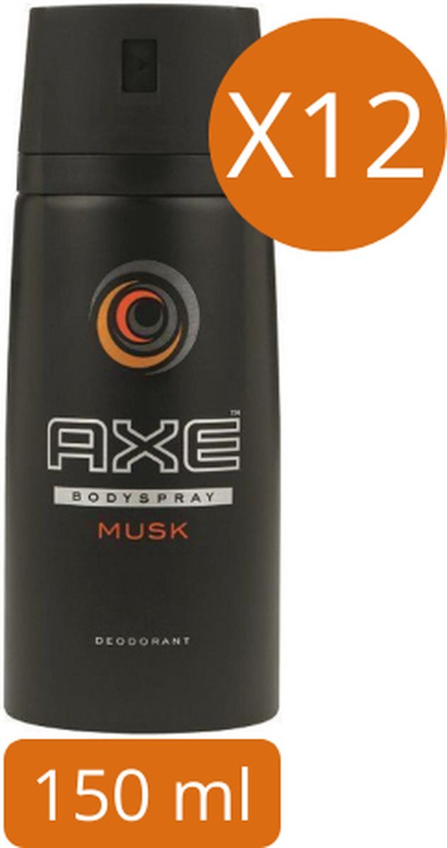 AXE Musk For Men Deodorant Spray (Voordeelverpakking) - 12 x 150 ml