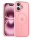 UNBREAKcable Magnetisch hoesje voor iPhone 16, 6,1 inch, compatibel met MagSafe, volledige camerabescherming, ingebouwde magnetische ring, valbescherming, schokbestendig, dun telefoonhoesje, roze
