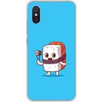 Xiaomi Mi 8 Pro Bedrukt siliconen hoesje Sushi happy