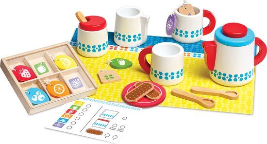 Melissa & Doug Houten theeset - 20-delig - 3+ jaar