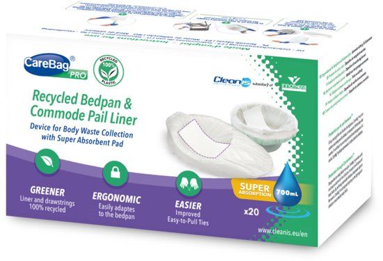 CareBag Pro bedpan & commode liners 700ml 20 Stuks