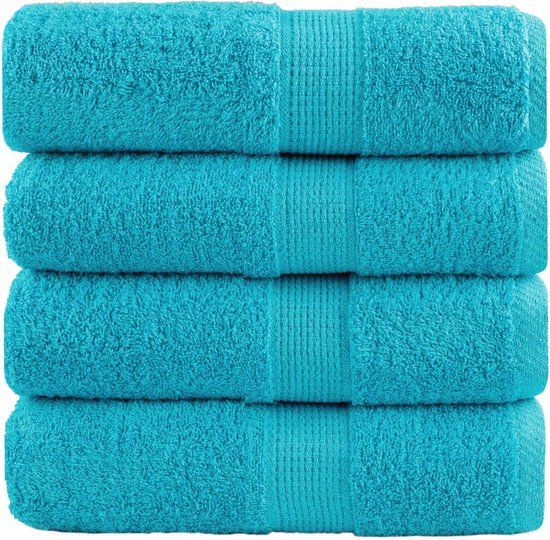 vidaXL Gastendoekjes SOLUND 4 stuks 600 g/m² 30x50 cm turquoise