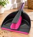 Steinbach Set de nettoyage pratique en 2 pièces (balayette et pelle) avec système d'accrochage Gris/Rose