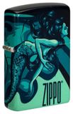Zippo Stormaansteker, Mermaid Zippo, 540°, kleurenafbeelding, navulbaar, herbruikbaar, windbestendig design, cadeaudoos, gemaakt in de VS