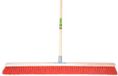 MM Eurotool Extra brede bezem 100 cm rood met stokhouder en stalen steel 150 cm