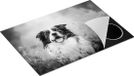 Chefcare Inductie Beschermer Blije Hond - Zwart Wit - 75x50 cm