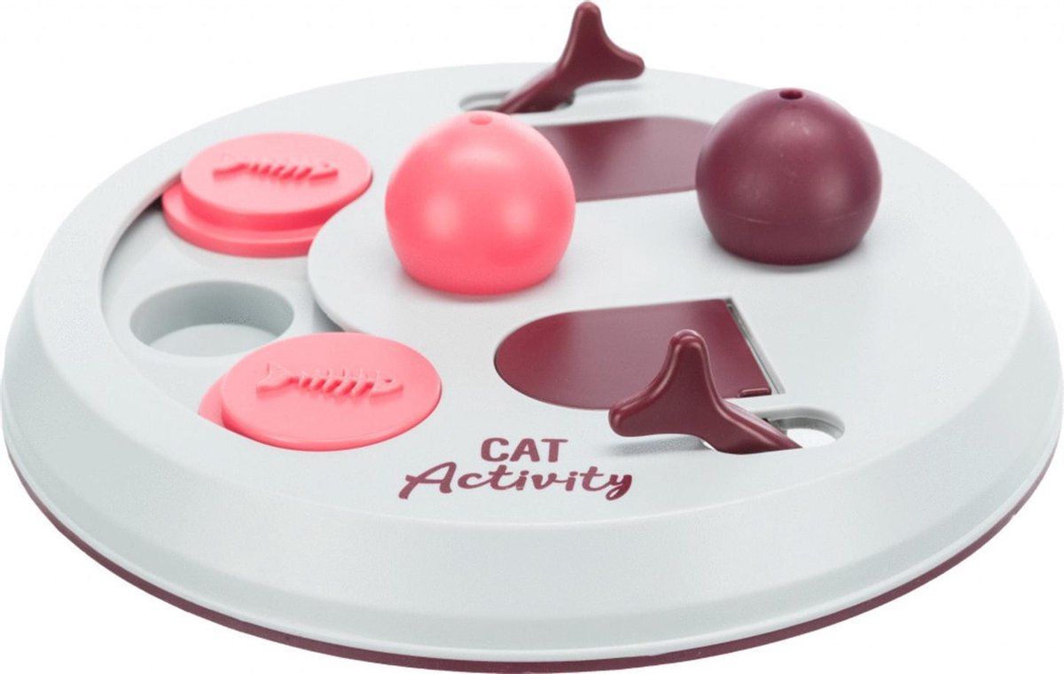 TRIXIE Cat Activity Flip Board - 23x23cm - Bes/Roze/Lichtgrijs