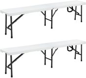 Casaria Tuinbank Inklapbaar - Set van 2 - Wit