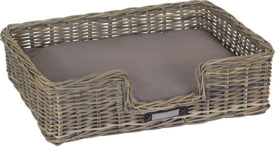 Happy-House Rieten Hondenmand - L - 80 x 60 cm - Naturel