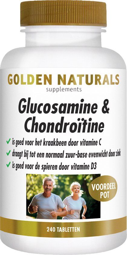 Golden Naturals Glucosamine & Chondroïtine - 240 tabletten