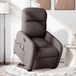 Fauteuil Relax Fauteuil Inclinable De Massage Marron Foncé Tissu
