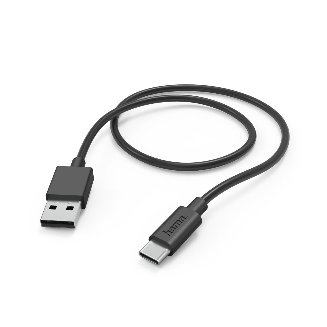 Hama USB-A naar USB-C Kabel - 1m - Zwart