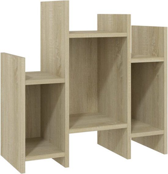 vidaXL Bijzetkast 60x26x60 cm bewerkt hout sonoma eikenkleurig